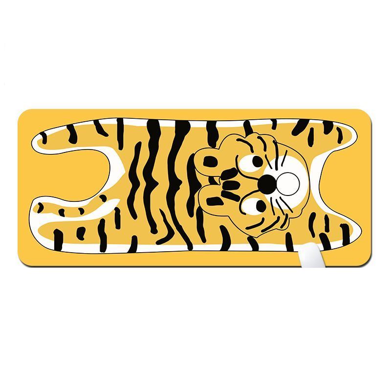 Hoạt Hình Tấm Lót Chuột Và Bàn Phím Máy Tính Dày Chống Trượt Cỡ Lớn In Hình Hổ Dễ Thương