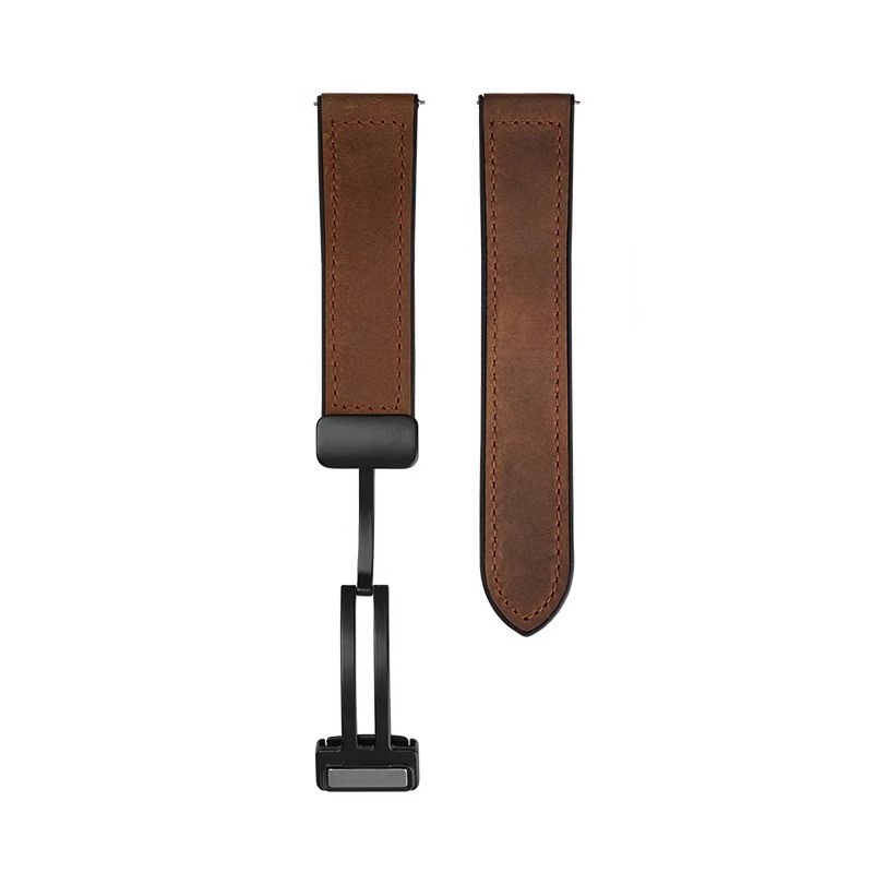 Dây Đeo Bằng Da Có Khóa Nam Châm Cho Đồng Hồ Thông Minh iwatch 49mm 9 8 7 45mm 41mm series 6 5 4 44mm 40mm