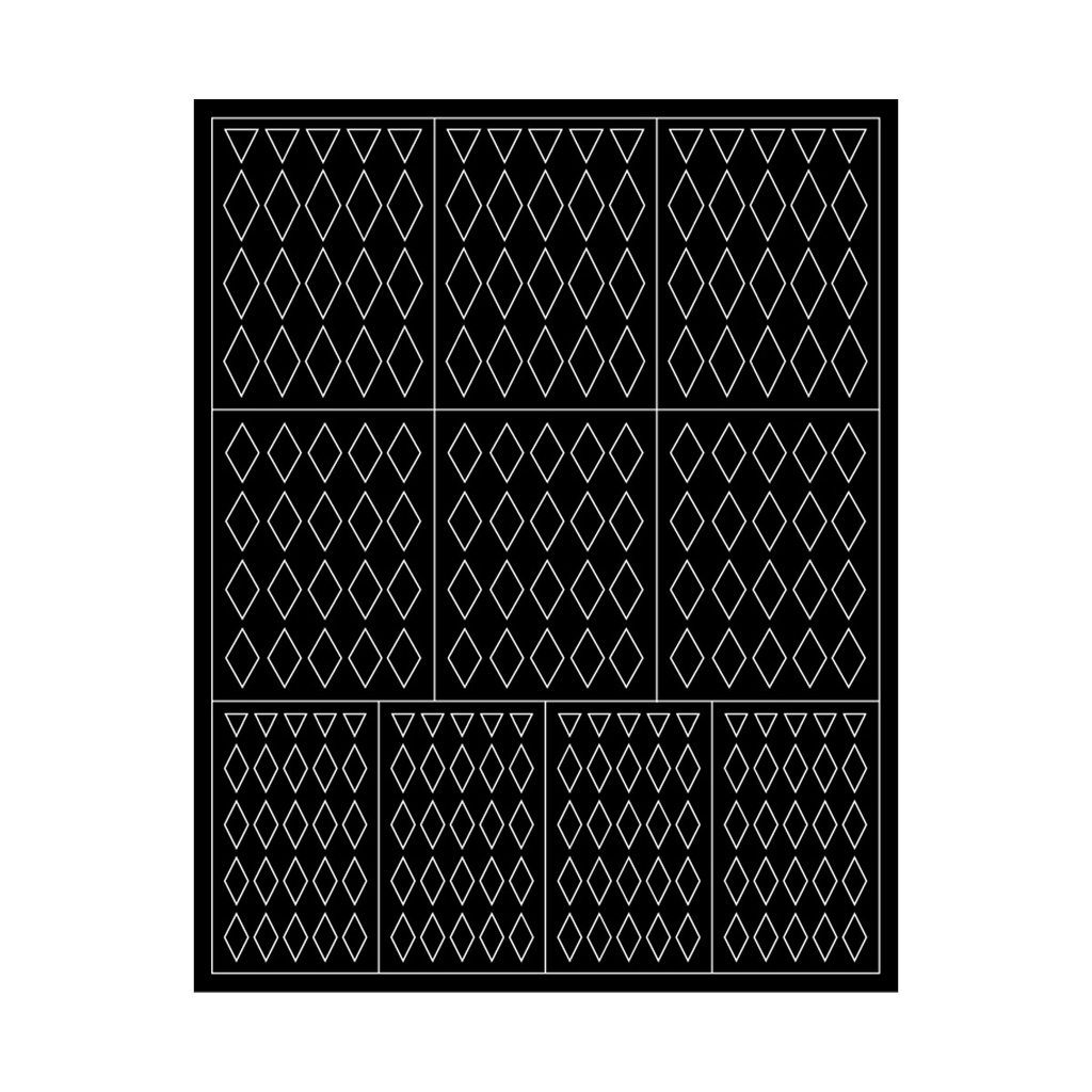 Miếng dán trang trí móng tay họa tiết rỗng nhỏ / Nhãn dán móng tay vảy cá da báo ngựa vằn vượt qua kim cương / Giấy in phun trang trí móng tay