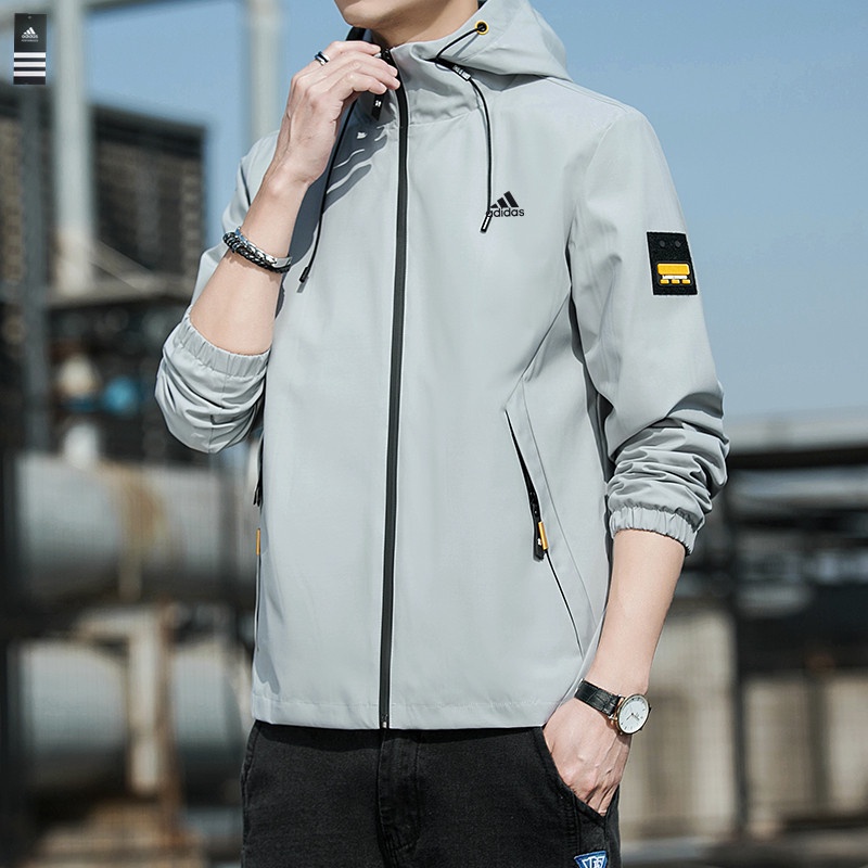 Áo Khoác Thể Thao adidas Có Mũ Trùm Tiện Lợi Dành Cho Nam / Size 45-100kg