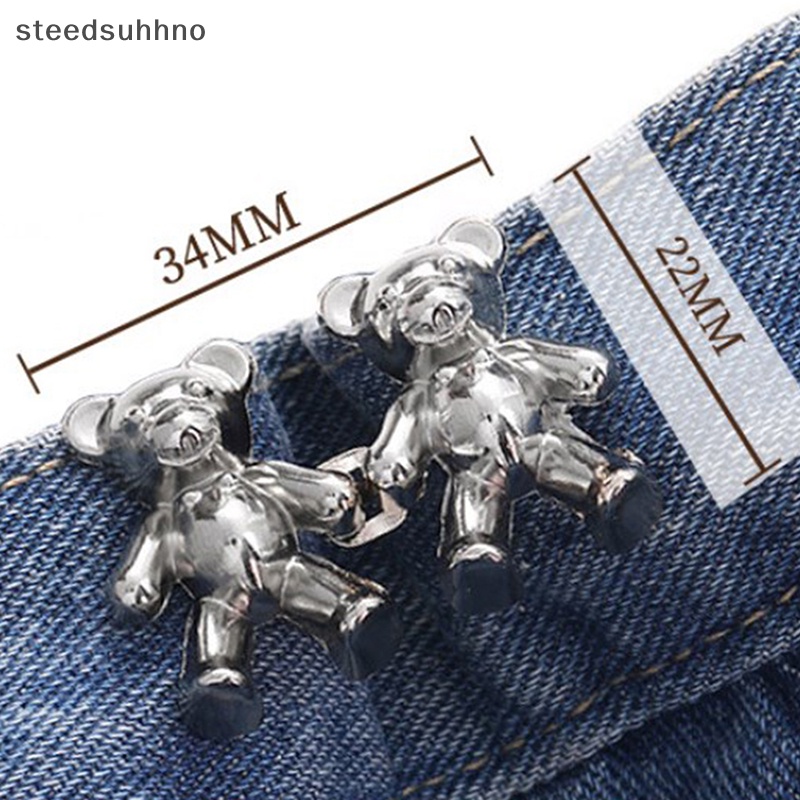 Steedsu 1 Cặp Nút Thắt Lưng Hình Gấu Ôm Eo Có Thể Điều Chỉnh Được hhno