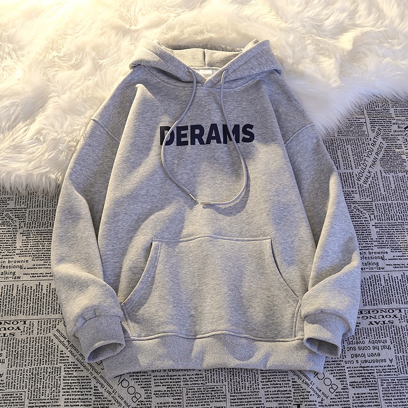 Áo hoodie Màu Cà Phê Cỡ Lớn Phong Cách Hàn Quốc lelaki plus size s-3xl