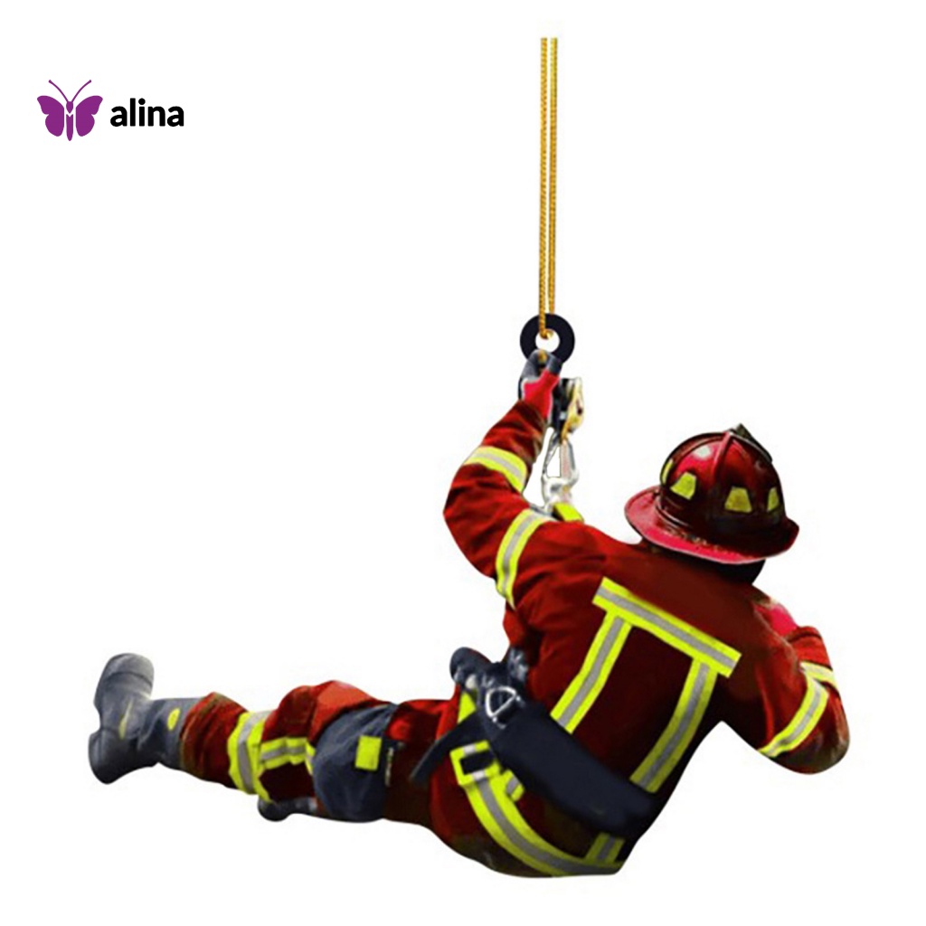 Alina Dây Treo Trang Trí Gương Chiếu Hậu Xe Hơi Lính Cứu Hỏa / Giáng Sinh / Lính Cứu Hỏa / Năm Mới