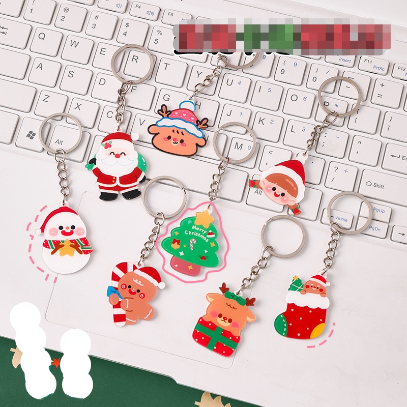 Móc Khóa acrylic Hình Tuần Lộc Giáng Sinh Đáng Yêu