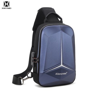 XINYIMEI  Túi Đeo Chéo Ngực Chống Trộm Có Cổng Sạc usb Chất Lượng Cao Phong Cách Hàn Quốc Hàng Mới Dành Cho Bạn Nam