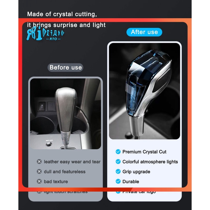 MITSUBISHI Rtot Tay Nắm Cần Số Xe Hơi Có Đèn led Thông Dụng Cho toyota lexus hyundai mazda
