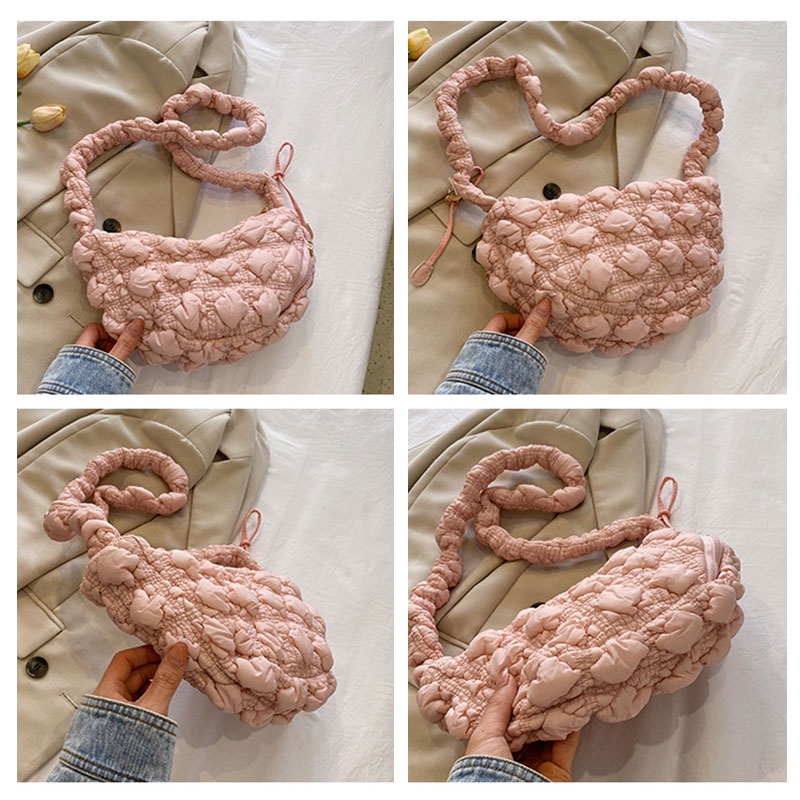 Túi Đeo Chéo Vai Hình Đám Mây Nhỏ Nhắn Thời Trang Hàn Quốc Cho Nữ