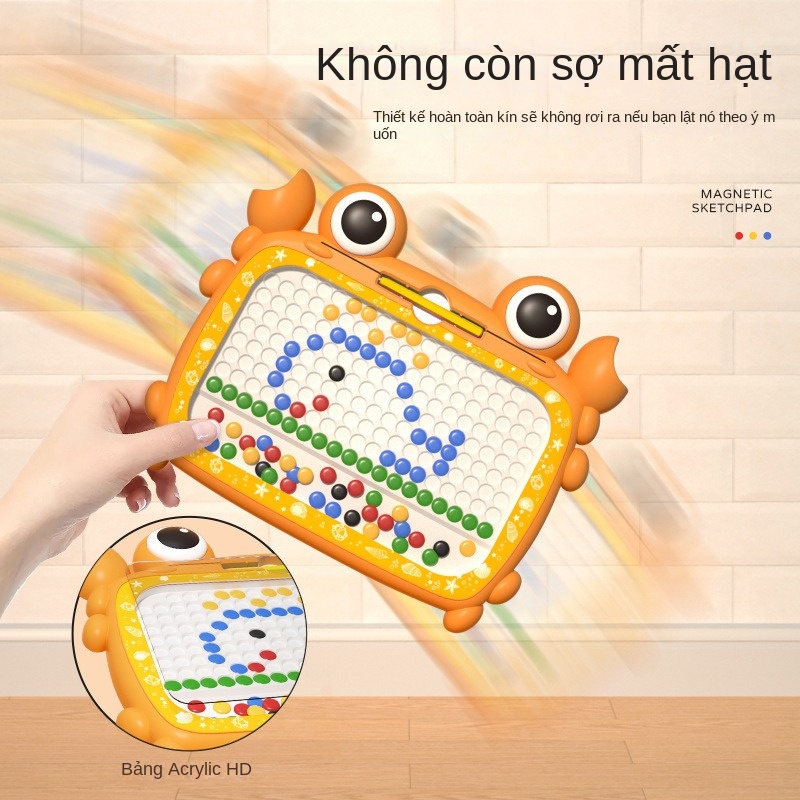 Bảng Vẽ Xỏ Hạt Nam Châm Kèm Bút Cho Bé