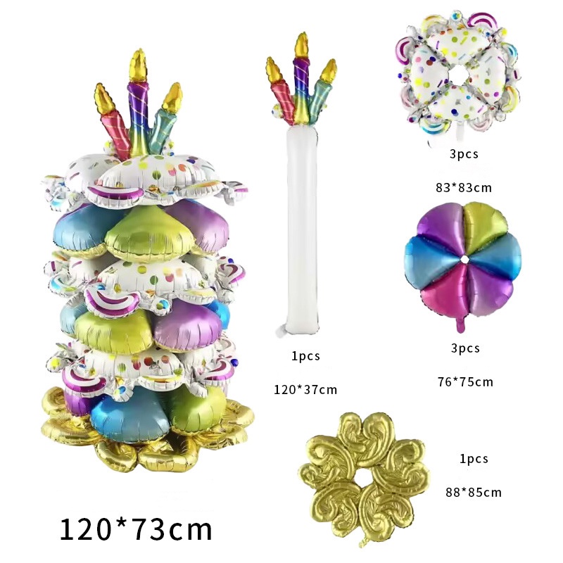 1 Bong Bóng Lá Nhôm Hình Cây Thông / Gấu / Bánh Kem Dùng Trang Trí Tiệc Giáng Sinh diy