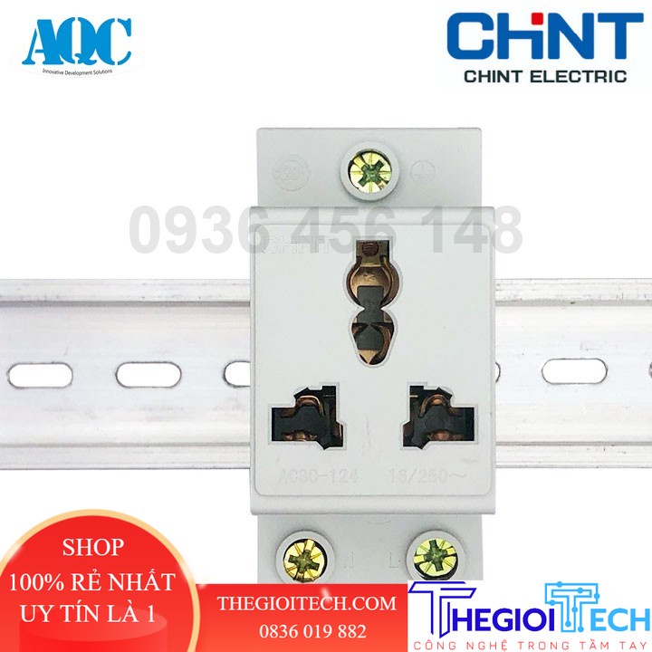 Ổ cắm 3 chấu gắn trên ray nhôm