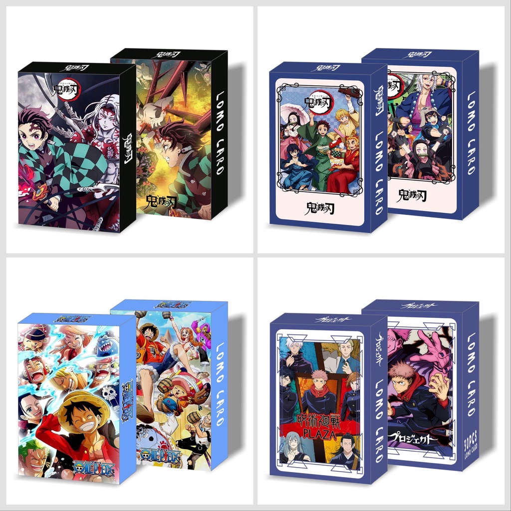 Demon Slayer Jujutsu Kaisen ONE PIECE Lomo Card Photocard 30pcs/box