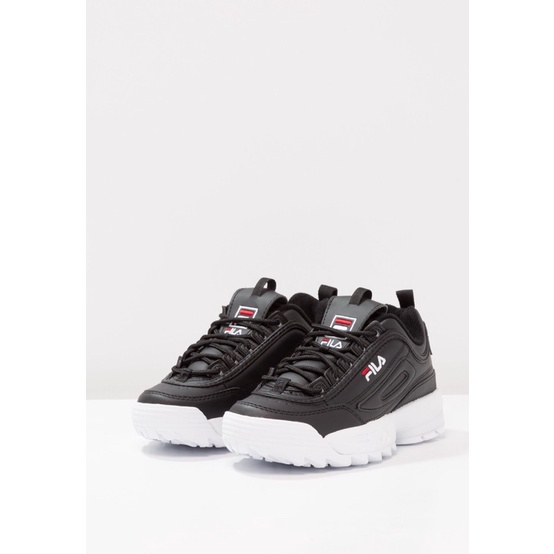 Giày thời trang FILA Disruptor 2 Sneakers Unisex. full Đen và đen đế trắng, giày nhẹ, đế cao, chính hãng