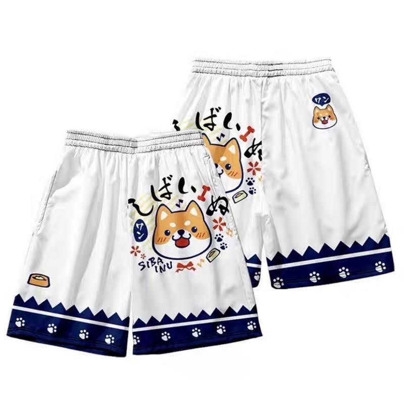 Hỗ Trợ akita shiba inu anime Áo Thun - Áo kimono Dệt Ngắn Tay Và Quần Ngắn Mặc Ở Nhà Cho Nam Và Nữ