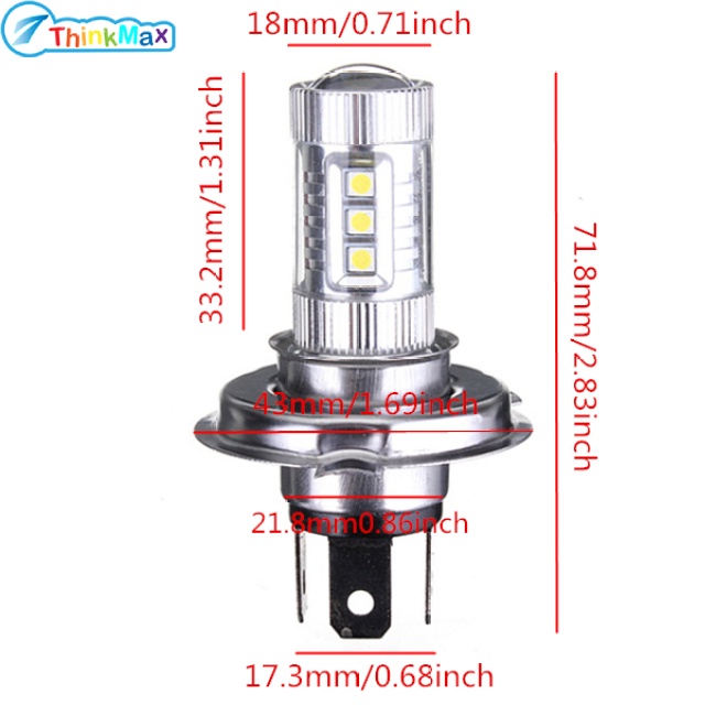 Bóng Đèn Pha led h4 80w 4000lm 6000k-6500k Siêu Sáng Cho Xe Hơi