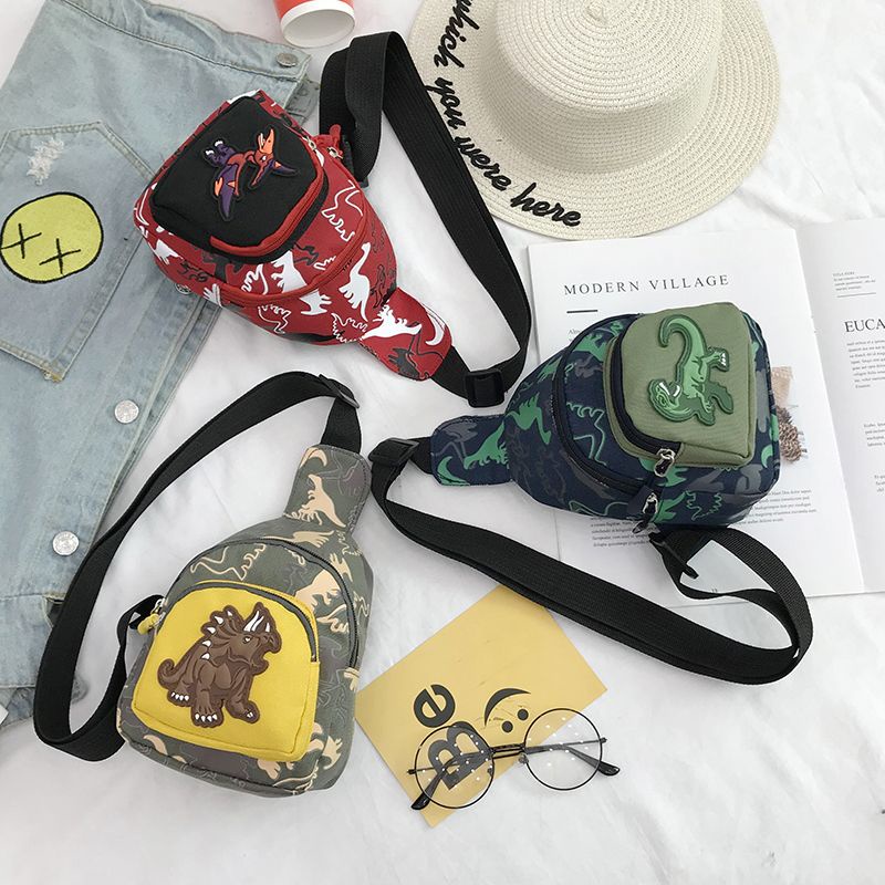 Túi Đeo Chéo Ngực Nhỏ Hình Khủng Long Thời Trang Cho Bé Trai