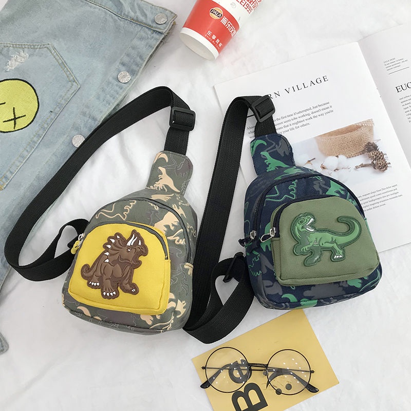 Túi Đeo Chéo Ngực Nhỏ Hình Khủng Long Thời Trang Cho Bé Trai