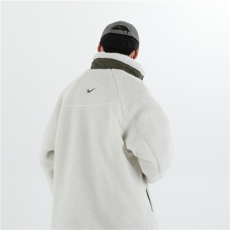 Nike Áo Khoác Lông Cừu Thêu logo Thời Trang Cho Cặp Đôi