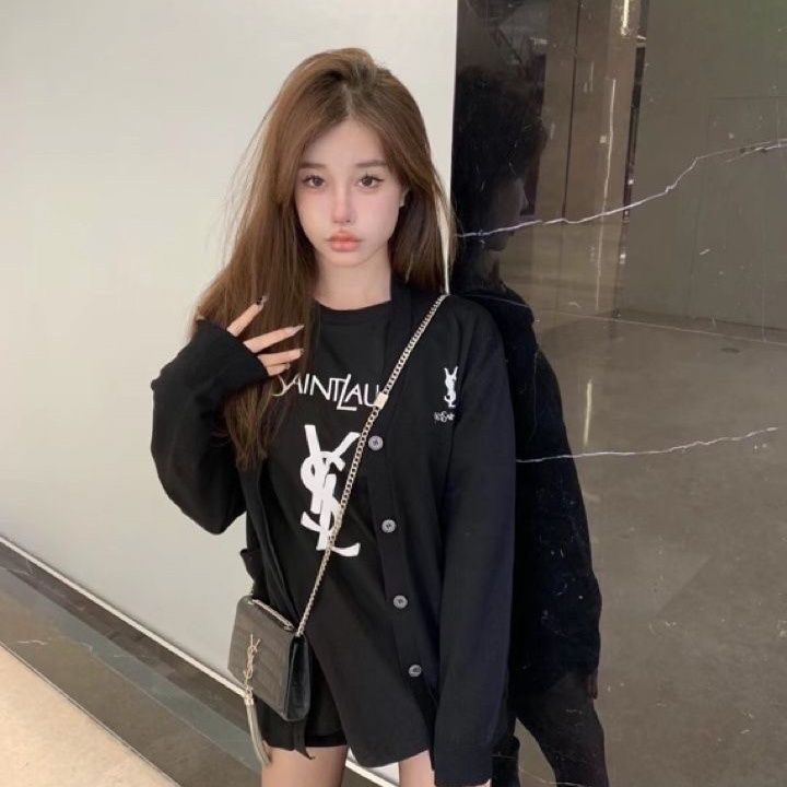 Áo Khoác cardigan Dệt Kim Dáng Rộng Thời Trang Thu Đông 2023 Cho Nữ