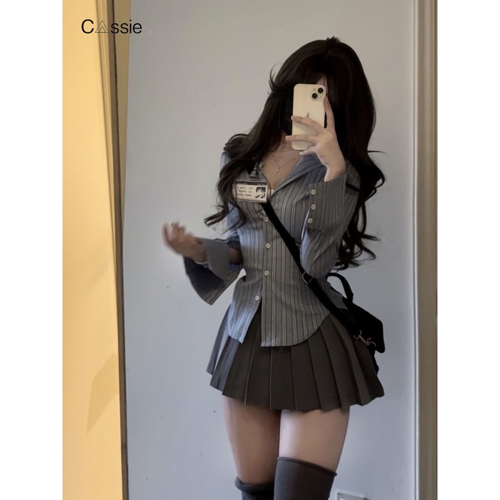 Cassie Áo Sơ Mi áo sơ mi nữ áo kiểu hàn quốc sang trọng độc đáo nhí nhảnh tráng lệ WCS2393GVK39Z230926