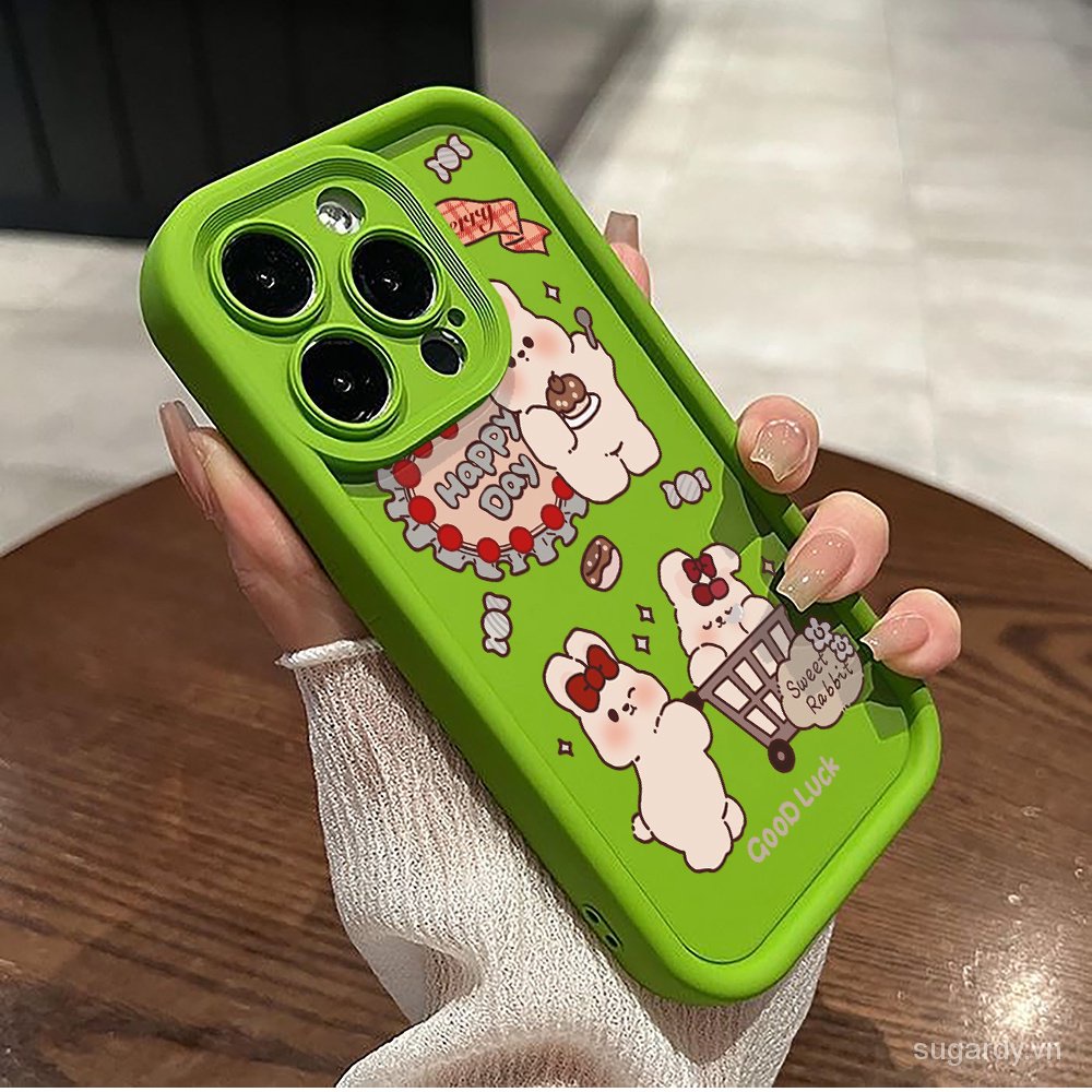 Ốp Điện Thoại Silicon Chống Sốc Hình Thỏ Hoạt Hình Cho iphone 15 14 13 12 11promax x xr xs 7 8 7plus 8plus 12pro 13pro 14pro