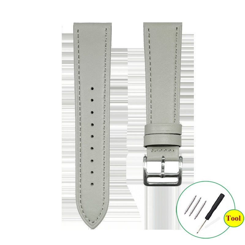 Dây Đeo Tay Thay Thế 20mm 22mm Bằng Da Phối Khóa Inox Mềm Nhiều Màu Cho Đồng Hồ Thông Minh