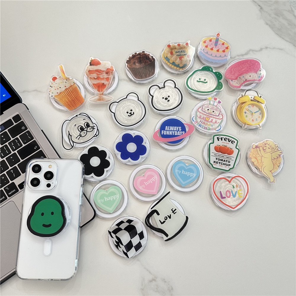 Dễ Thương Giá Đỡ Điện Thoại Có Nam Châm Hình Bánh Kem Đáng Yêu
