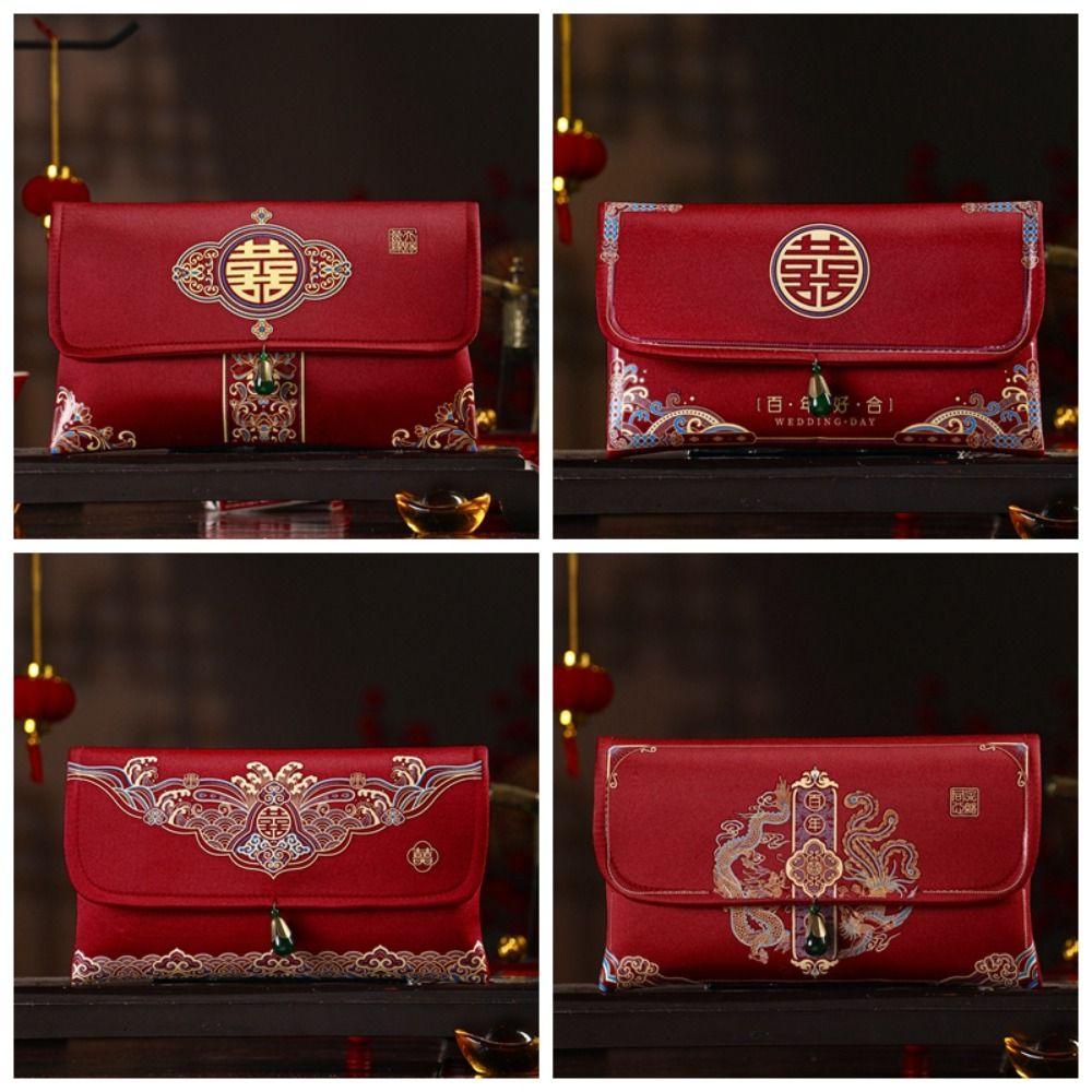 Shanrong Bao Lì Xì Năm Mới 2024 Phối Tua Rua Thêu Thổ Cẩm Kiểu Truyền Thống Trung Hoa