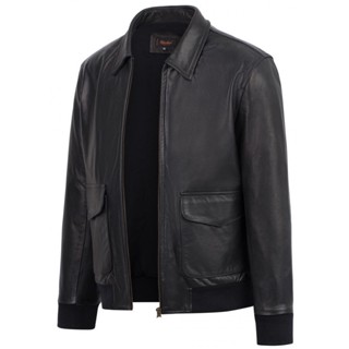  Áo khoác da nam áo da thật cao cấp Fttleather PILOT  PHI CÔNG  CLASSIC 2 túi hộp cổ bẻ mã AD412 