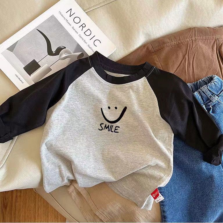 Áo Thun cotton Tay Dài In Họa Tiết Thời Trang Xuân Thu 2022 Mới Cho Bé