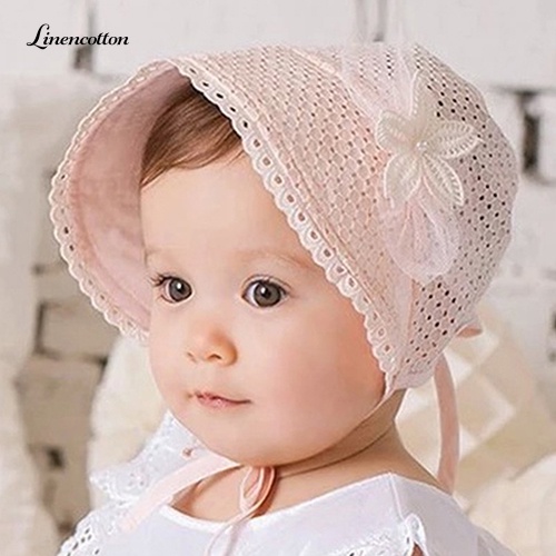 Mũ Rộng Vành Cotton Lanh Dễ Thương Cho Bé Từ 5-24 Tháng Tuổi