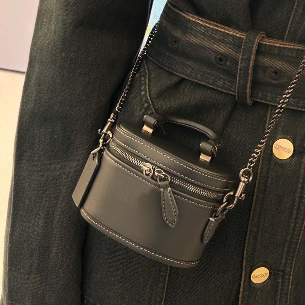 Shanhai Túi Đeo Chéo mini Bằng Da pu Màu Trơn Thời Trang Cho Nữ