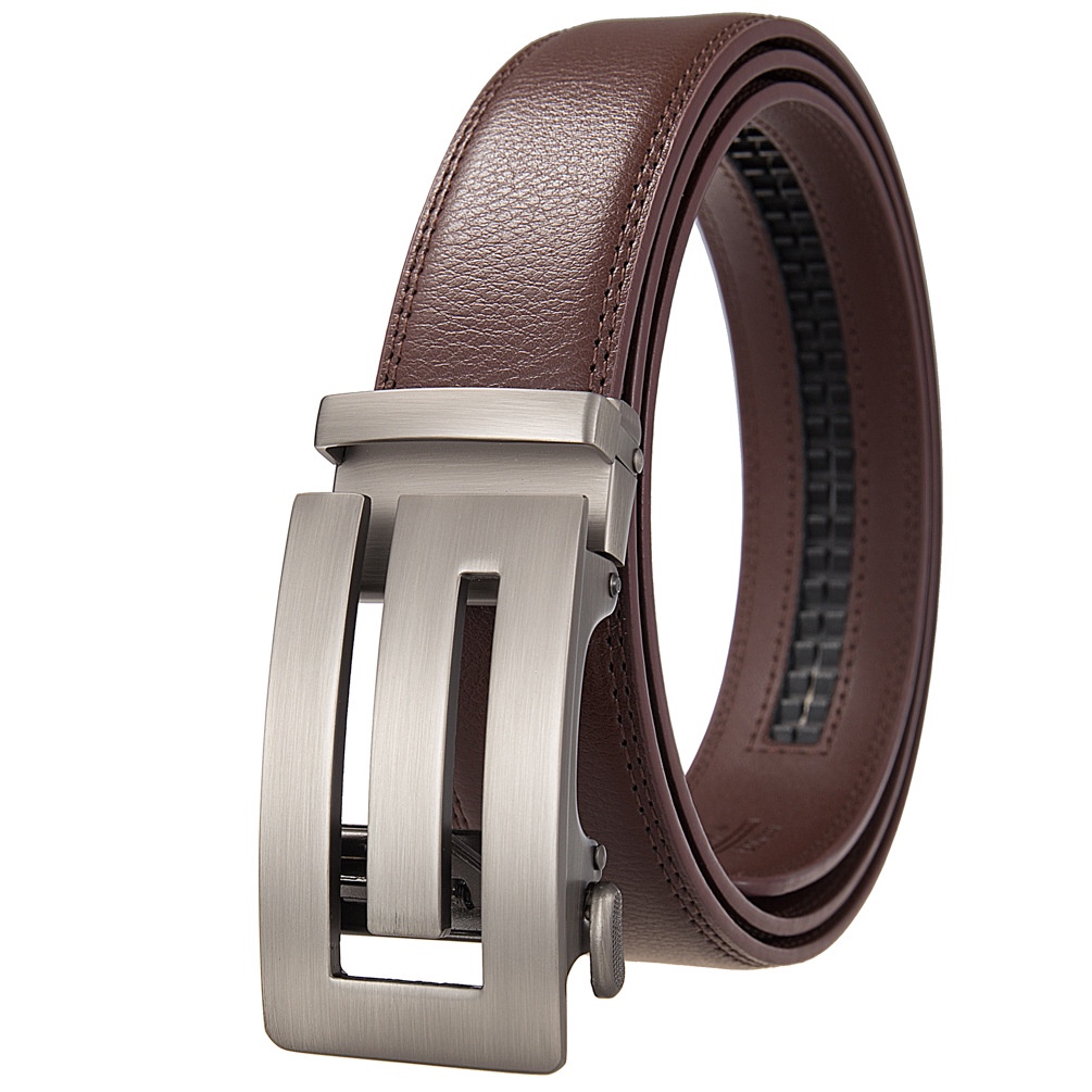 Thắt Lưng Da Có Khóa Tự Động 3.5cm 110-130cm Thời Trang Cho Nam