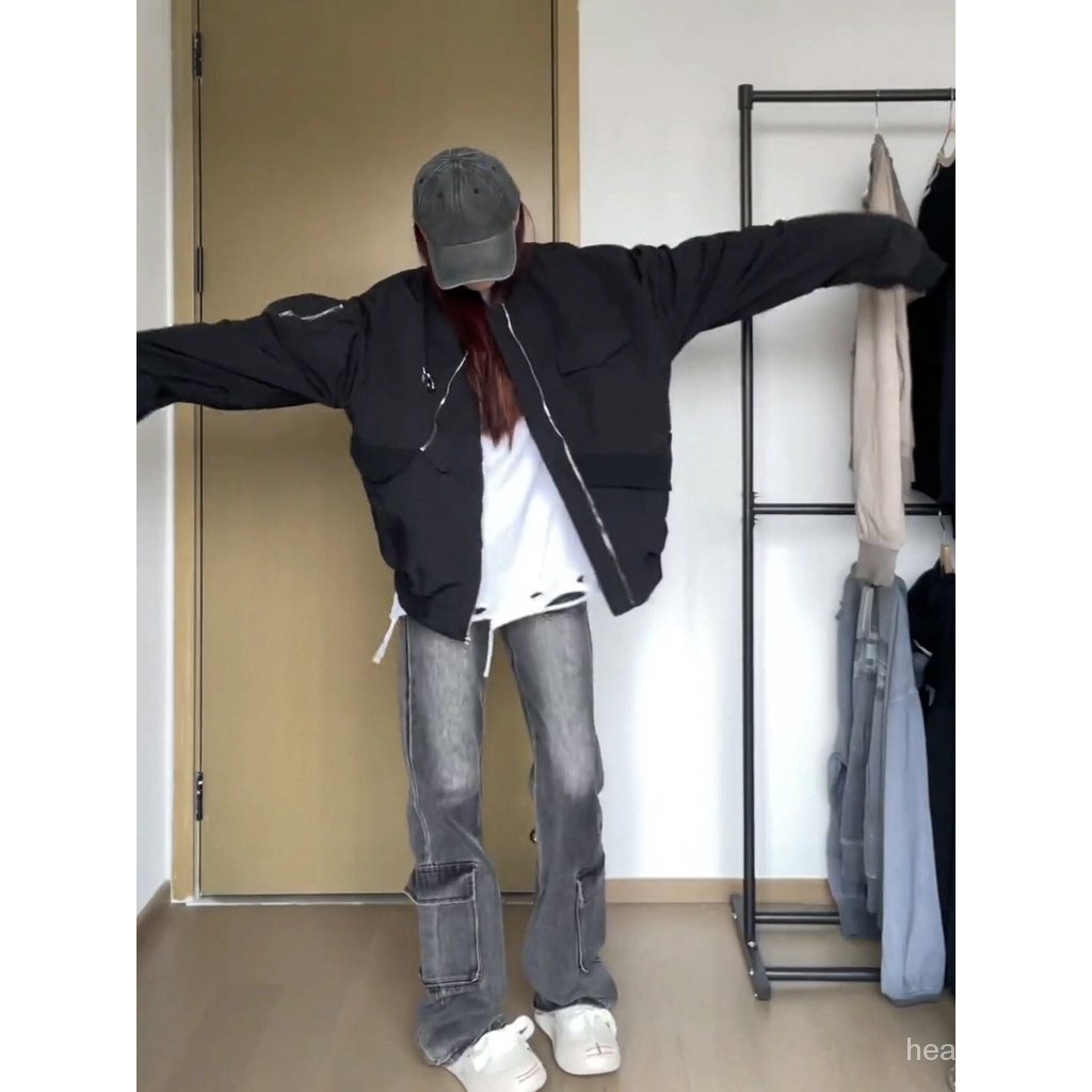 Áo Khoác Bóng Chày Dáng Rộng Kiểu Cách Mỹ Thời Trang Xuân Thu Cao Cấp Cho Nam Và Nữ