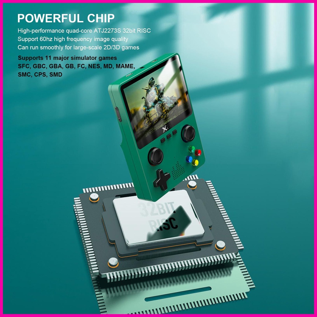 Máy Chơi game Cầm Tay Màn Hình 3.5inch ips Kép 11 Vị Trí Tắt / Mở Điều Khiển video Mới x6