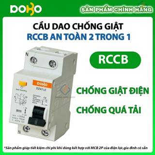 Cầu Dao Chống Giật RCCB 2P 25A - 20A -16A - 30mA  DOBO KOREA đa năng - siêu nhạy - test giật trực tiếp