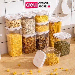 Hộp Đựng Thực Phẩm Khô Ngũ Cốc Nắp Xoay DELI -Hũ Nhựa, Lọ Nhựa Siêu Kín Chống Ẩm Mốc, Bảo Quản Đồ Ăn