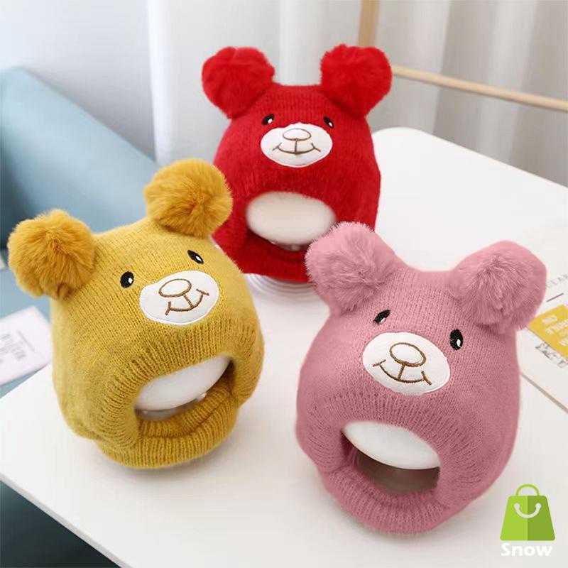 Mũ Trùm Đầu Che Mặt Dày Dặn Chống Gió Giữ Ấm Mùa Đông Bảo Vệ Cho Bé Trai Và Gái