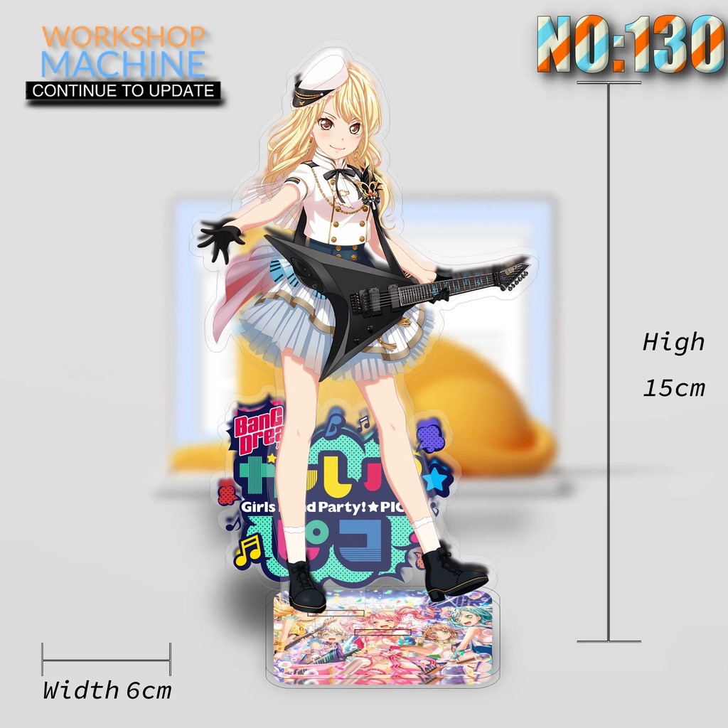 Mô hình Standee Hello Happy World BanG Dream Anime Hagumi 18 Phụ kiện trang trí để bàn góc học tập