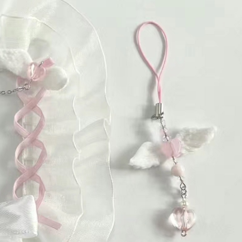 ✿ Dây Đeo Điện Thoại Hình Đôi Cánh Gấu Xinh Xắn