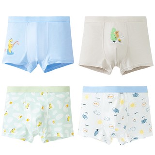 Bộ 4 Quần Lót boxer Thoáng Khí Chống Vi Khuẩn Dành Cho Bé Trai