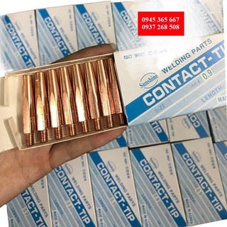 Bép hàn mig m6x45 hàn quốc korea 0.8 0.9 1.0 1.2 phụ kiện máy hàn mig m6x25 m6x28 m6x45 m8x30