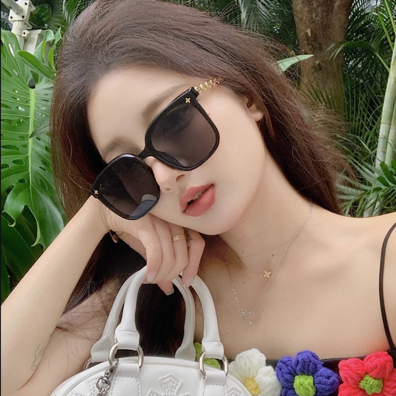 Papaozhu Kính Mát Gọng Vuông Lớn Chống Tia uv400 Phong Cách vintage