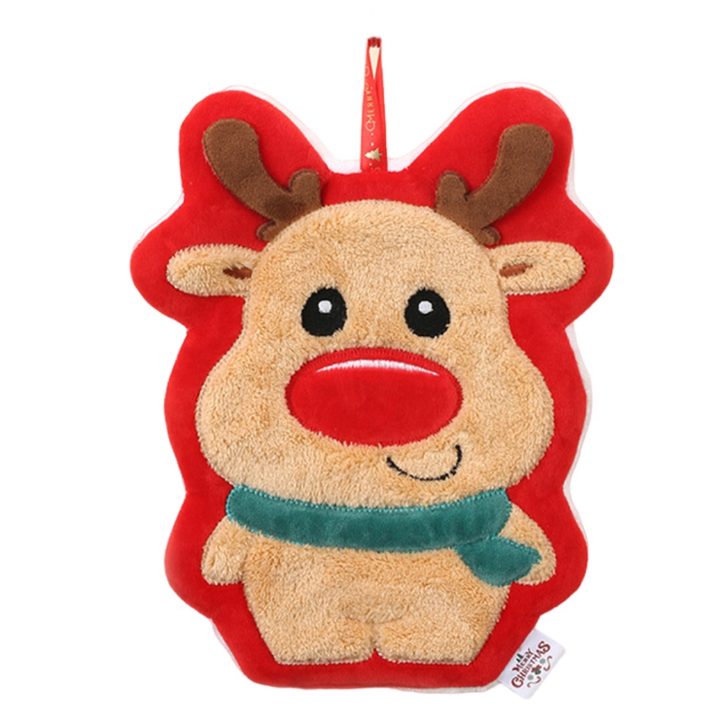 Đồ Chơi Bất Ngờ Độc Đáo Cho Bé| Khăn Lau Tay Nhà Bếp Vải Lông Cừu San Hô Mềm Mại Thấm Hút Nước Nhanh Khô Thiết Kế Hình Ông Già Noel / Người Tuyết / Tuần Lộc