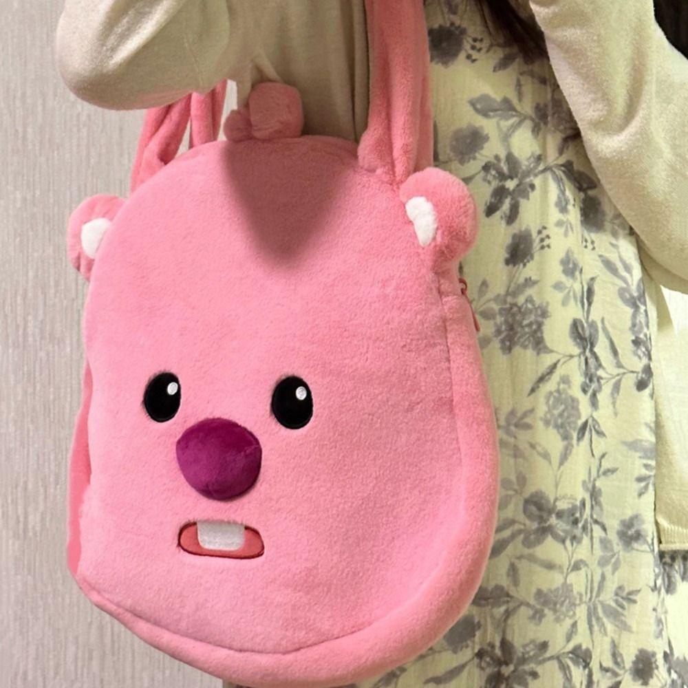 Túi đeo vai kiểu thú nhồi bông hoạt hình sức chứa lớn thời trang cho nữ