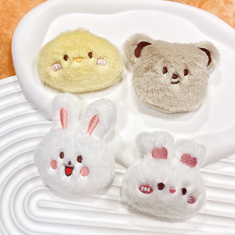 🌺🌺Ghim Cài Áo Hình Gấu / Dâu Tây Bằng Bông Dễ Thương Thời Trang Cho Nữ / Trẻ Em