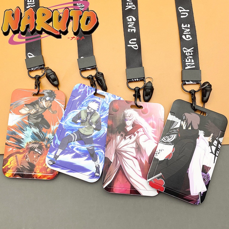 Bộ Thẻ Bài Đồ Chơi uzumaki naruto kakashi uchiha sasuke uchiha itachi Kèm Dây Đeo