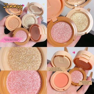 Jammy Thời Trang Hudamoji Ba Lớp Má Hồng Cao Cấp Contouring Palette Làm Sáng Da Chỉnh Sửa Trang Điểm 3 Trong 1