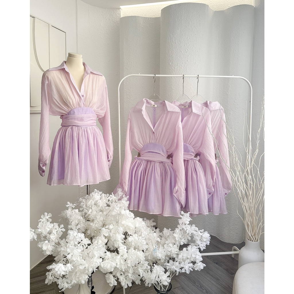 ĐẦM SƠ MI TAY DÀI - OB05130