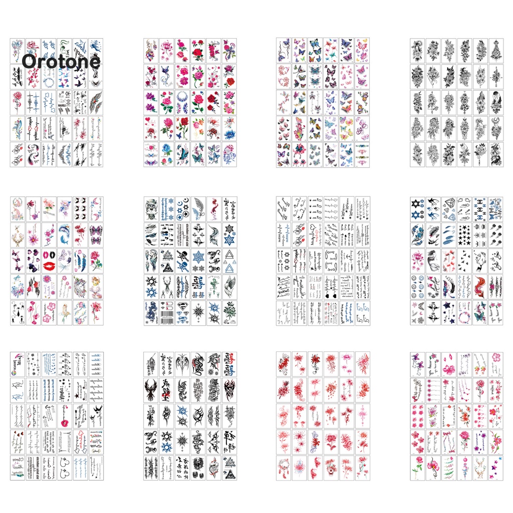 Bộ 30 Hình Xăm Dán Tạm Thời Hình Bướm Nhiều Màu Sắc Chống Nước Có Thể Tháo Gỡ