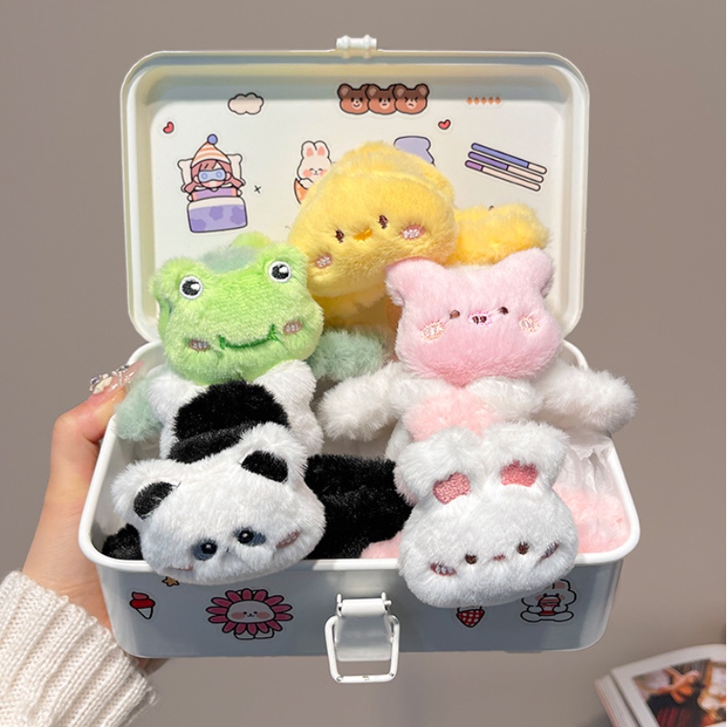 Kẹp Tóc Hình Chú Gấu / Cá Mập Bằng Lông Nhung Dễ Thương Xinh Xắn